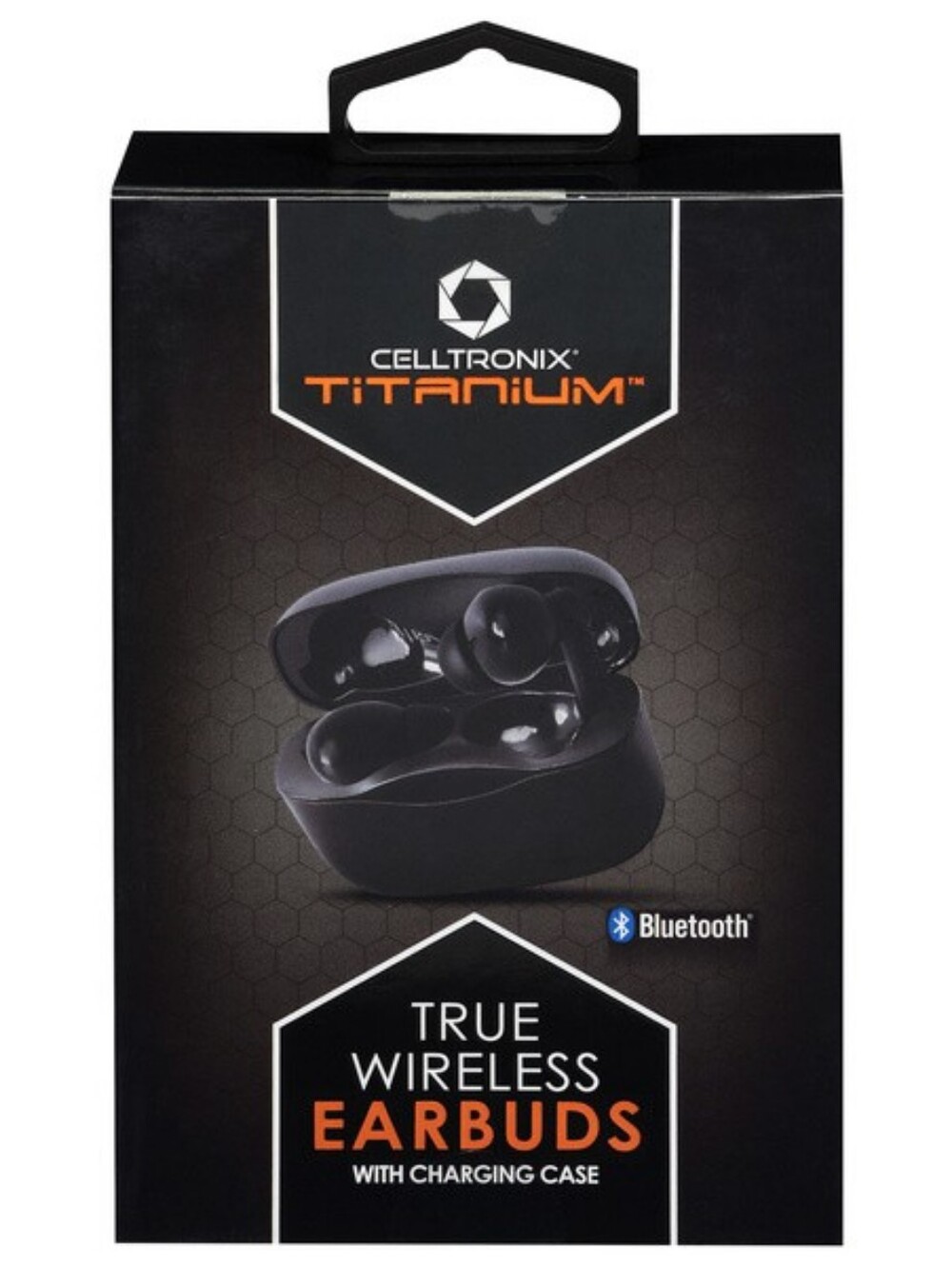 Celltronix Titanium True Wireless Earbuds in Black with Charging Case